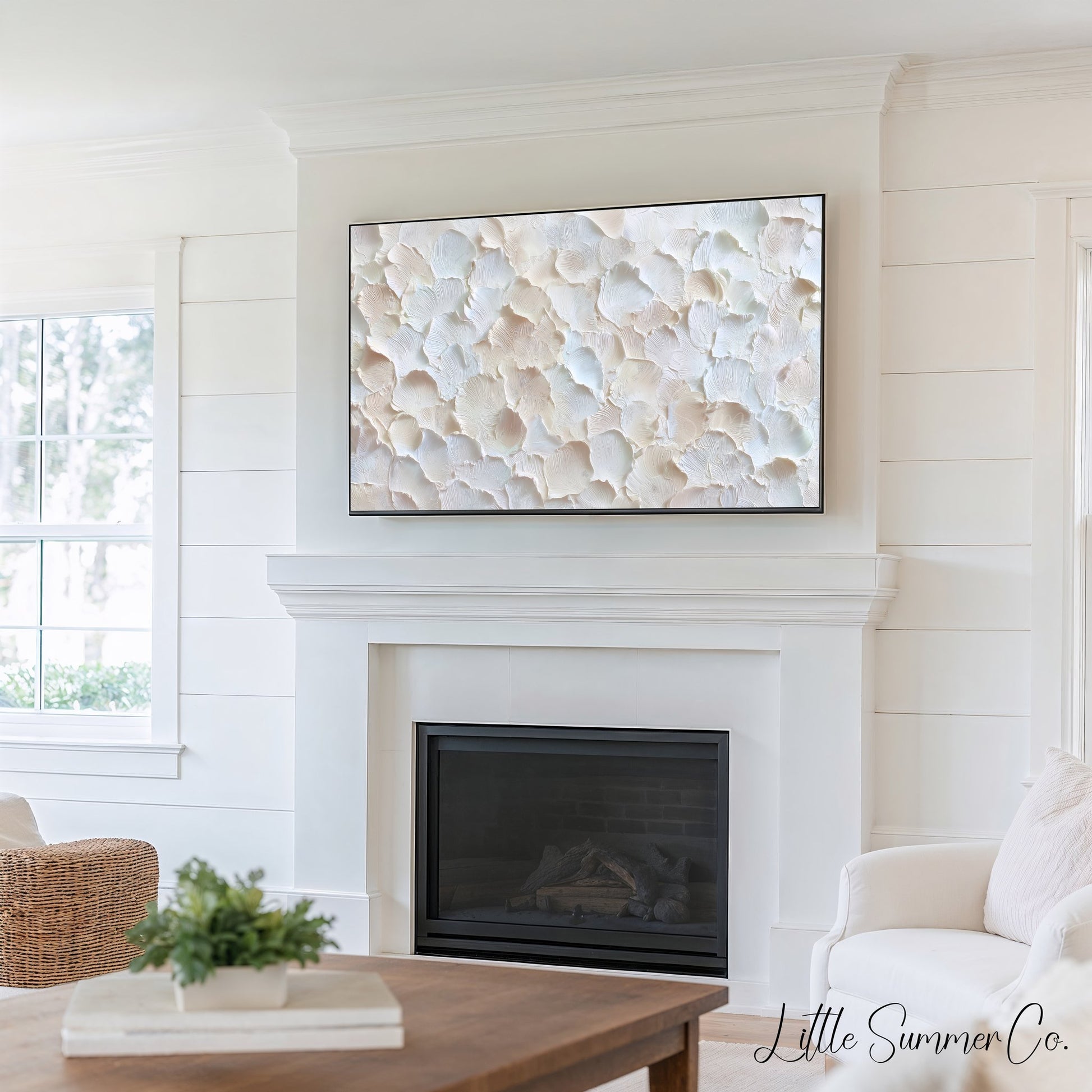 Neutral Texture Frame TV Art Bundle displayed on a TV