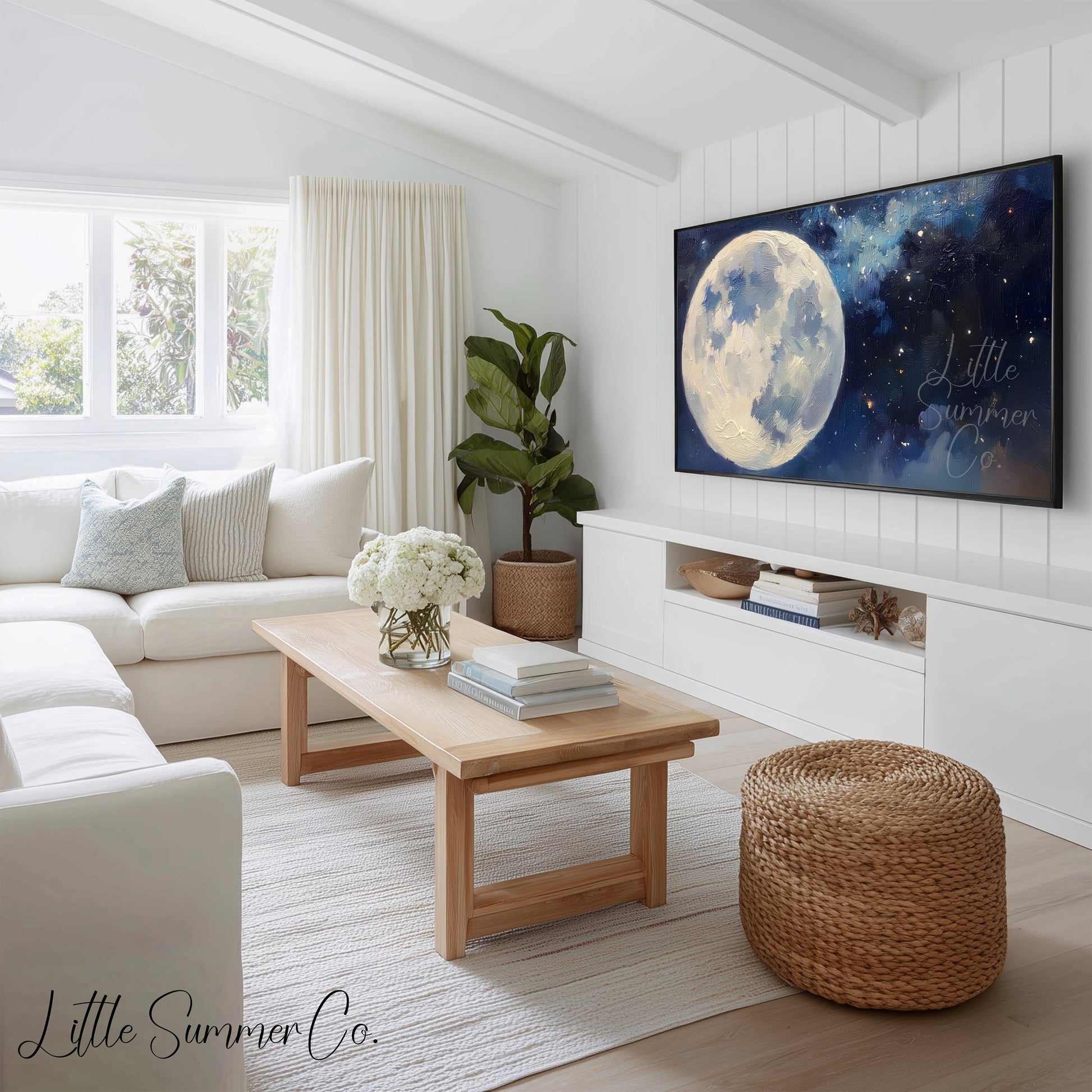 Celestial Sky Frame TV Art Bundle displayed on a TV