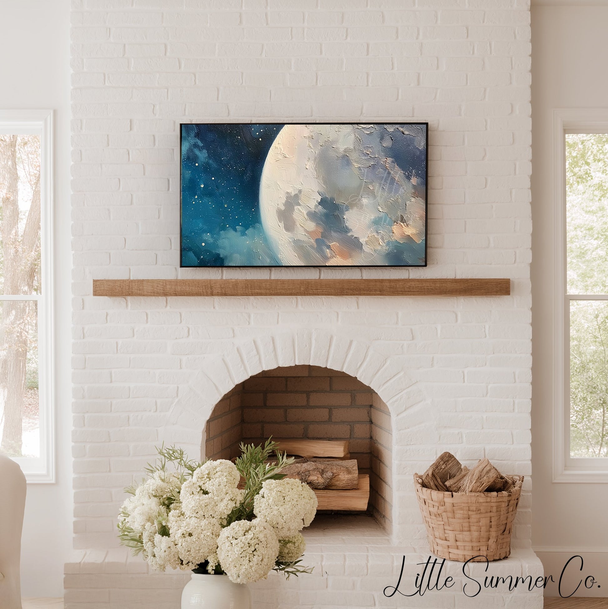Celestial Sky Frame TV Art Bundle displayed on a TV