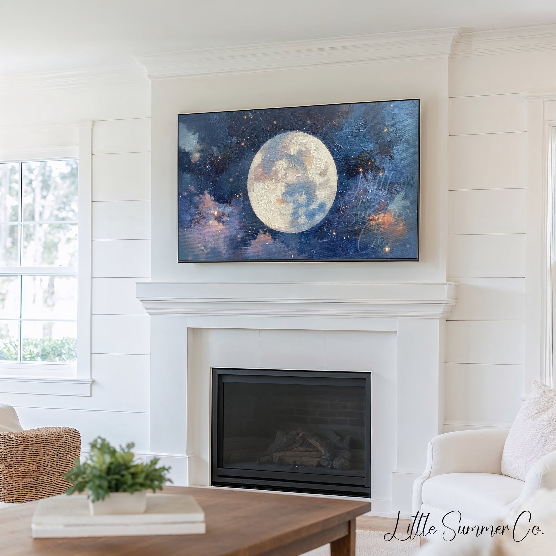 Celestial Sky Frame TV Art Bundle displayed on a TV