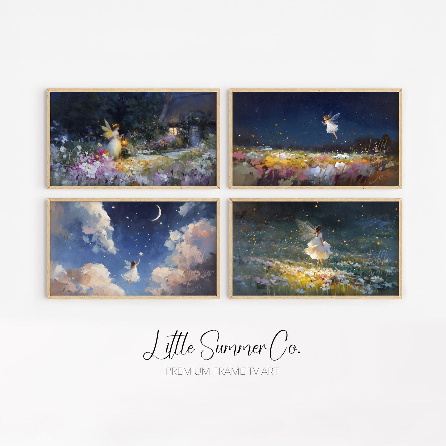Fairy Garden Nights Frame TV Art Bundle displayed on a TV