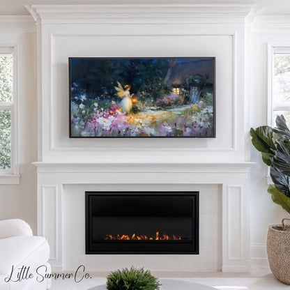 Fairy Garden Nights Frame TV Art Bundle displayed on a TV