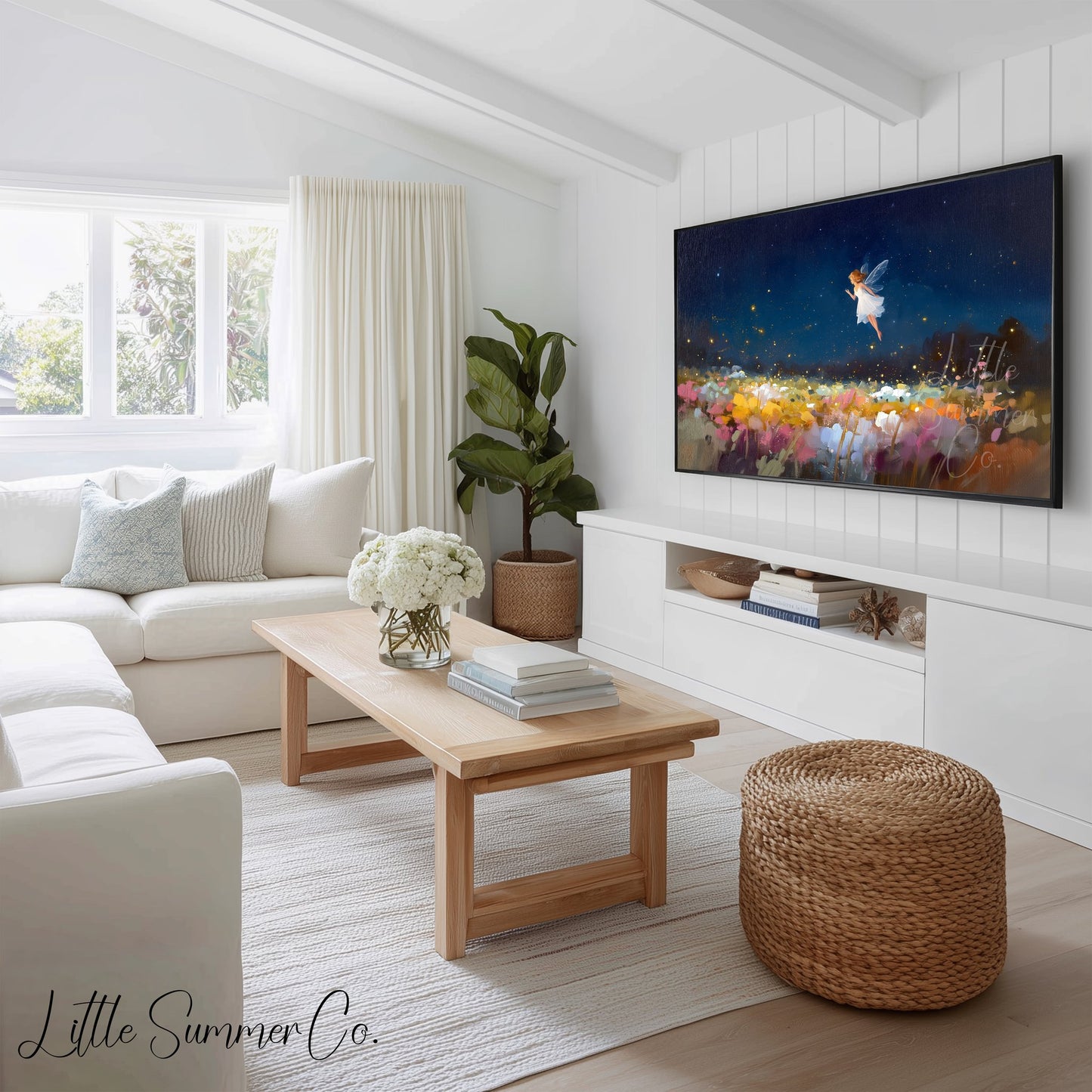 Fairy Garden Nights Frame TV Art Bundle displayed on a TV