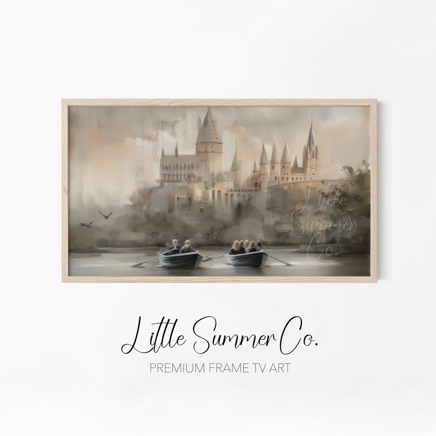 Enchanted Castle Scenes Frame TV Art Bundle displayed on a TV
