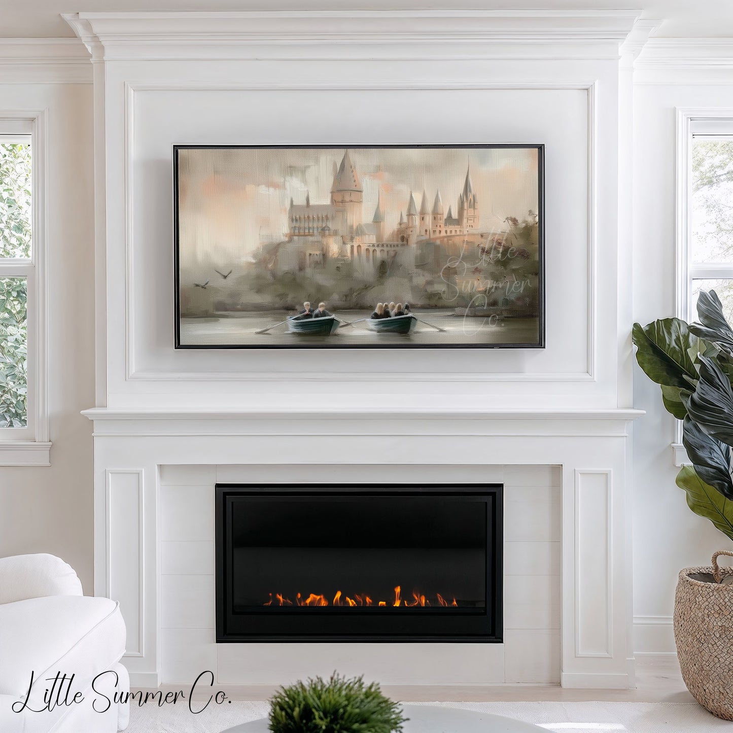 Enchanted Castle Scenes Frame TV Art Bundle displayed on a TV