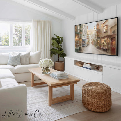 Enchanted Castle Scenes Frame TV Art Bundle displayed on a TV