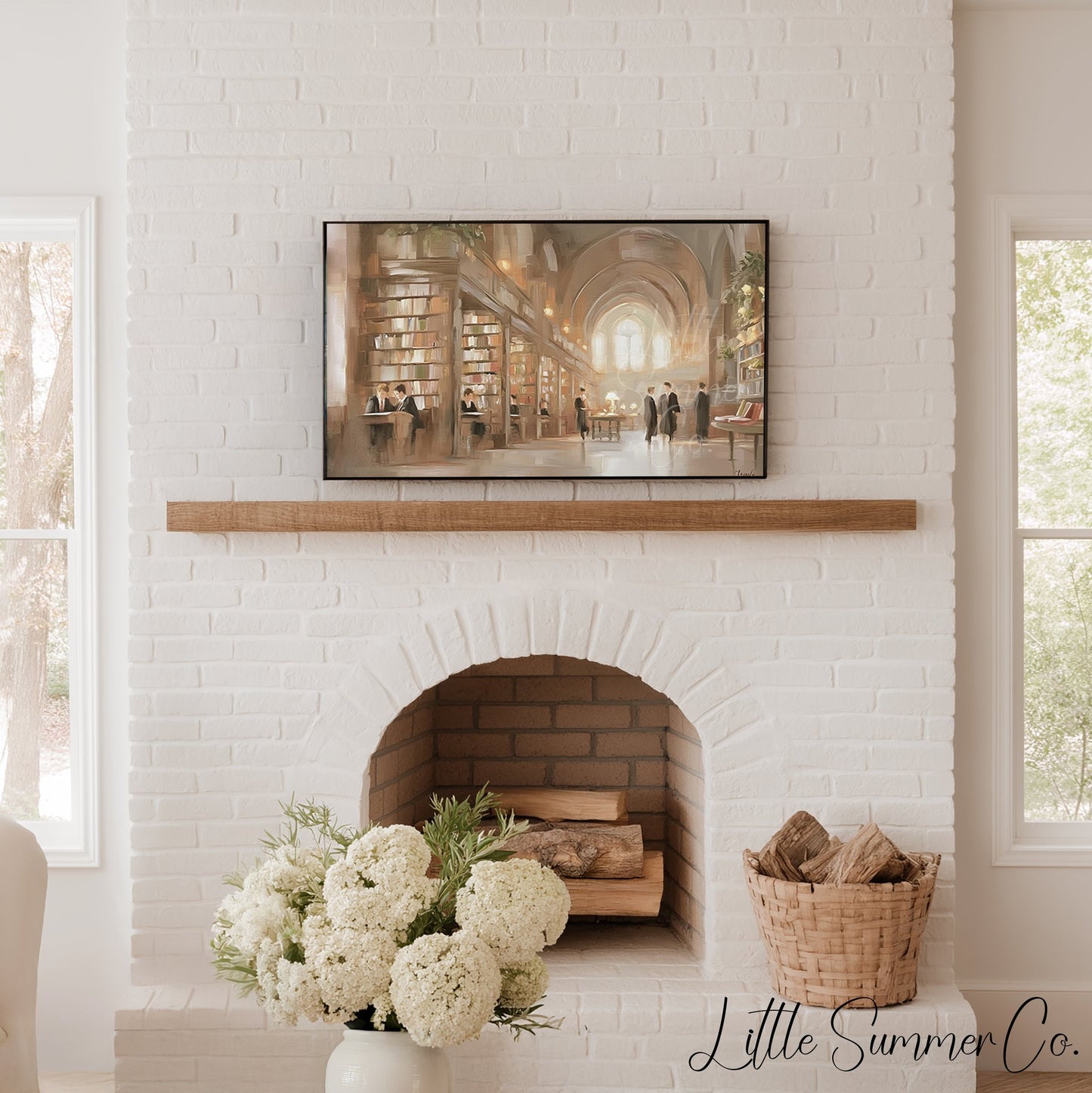 Enchanted Castle Scenes Frame TV Art Bundle displayed on a TV
