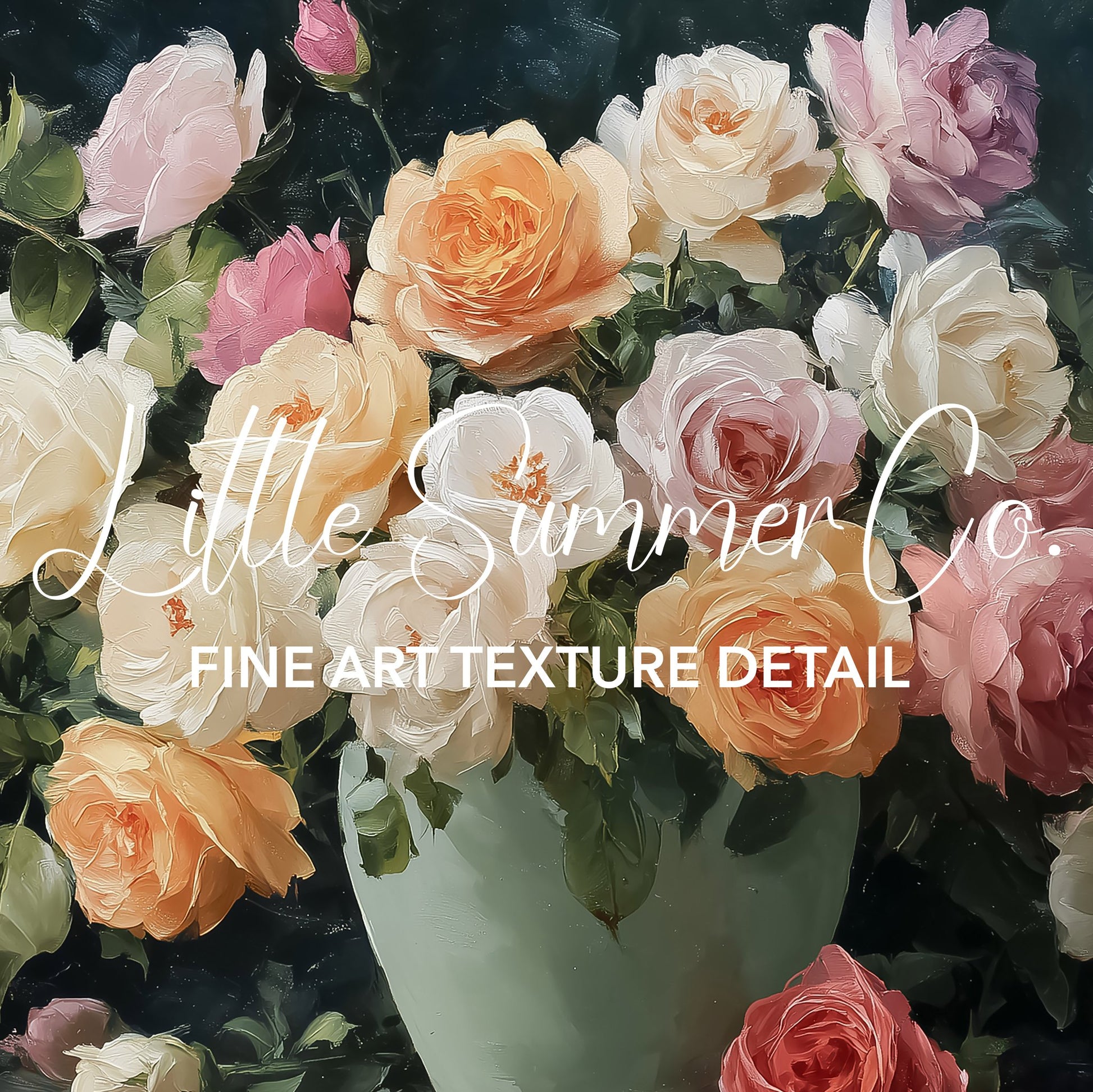 Romantic Bouquet Frame TV Art Bundle displayed on a TV