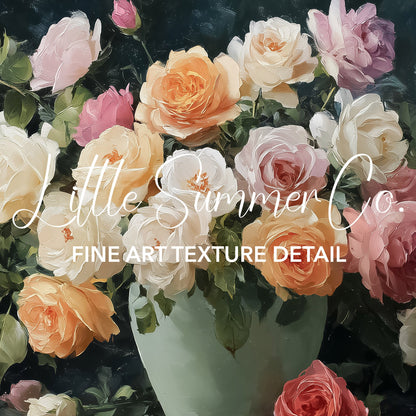 Romantic Bouquet Frame TV Art Bundle displayed on a TV