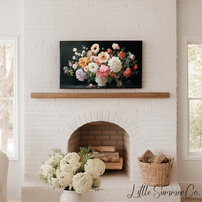 Romantic Bouquet Frame TV Art Bundle displayed on a TV