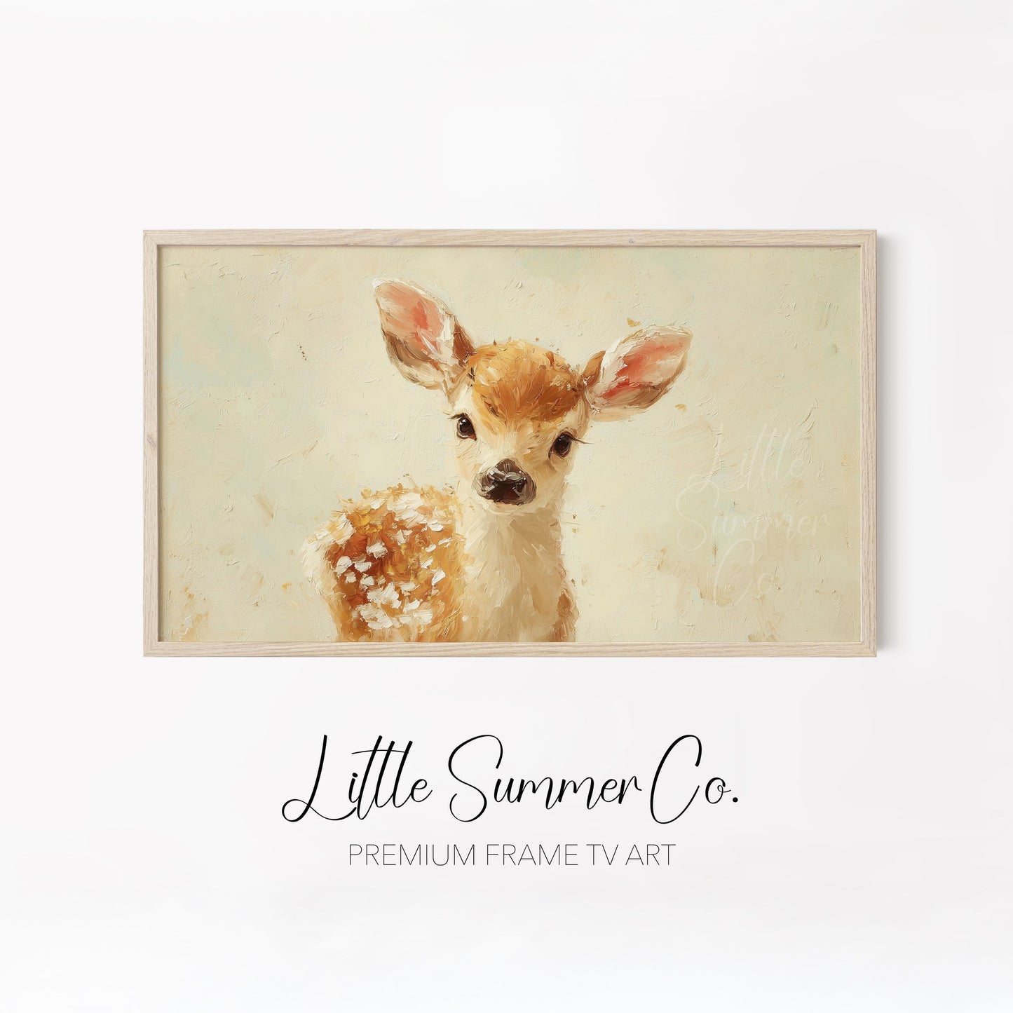 Cute Baby Creatures Frame TV Art Bundle displayed on a TV
