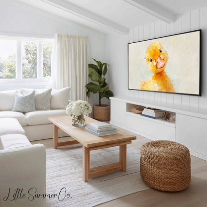Cute Baby Creatures Frame TV Art Bundle displayed on a TV
