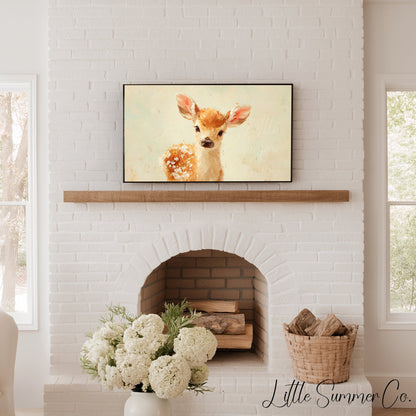 Cute Baby Creatures Frame TV Art Bundle displayed on a TV