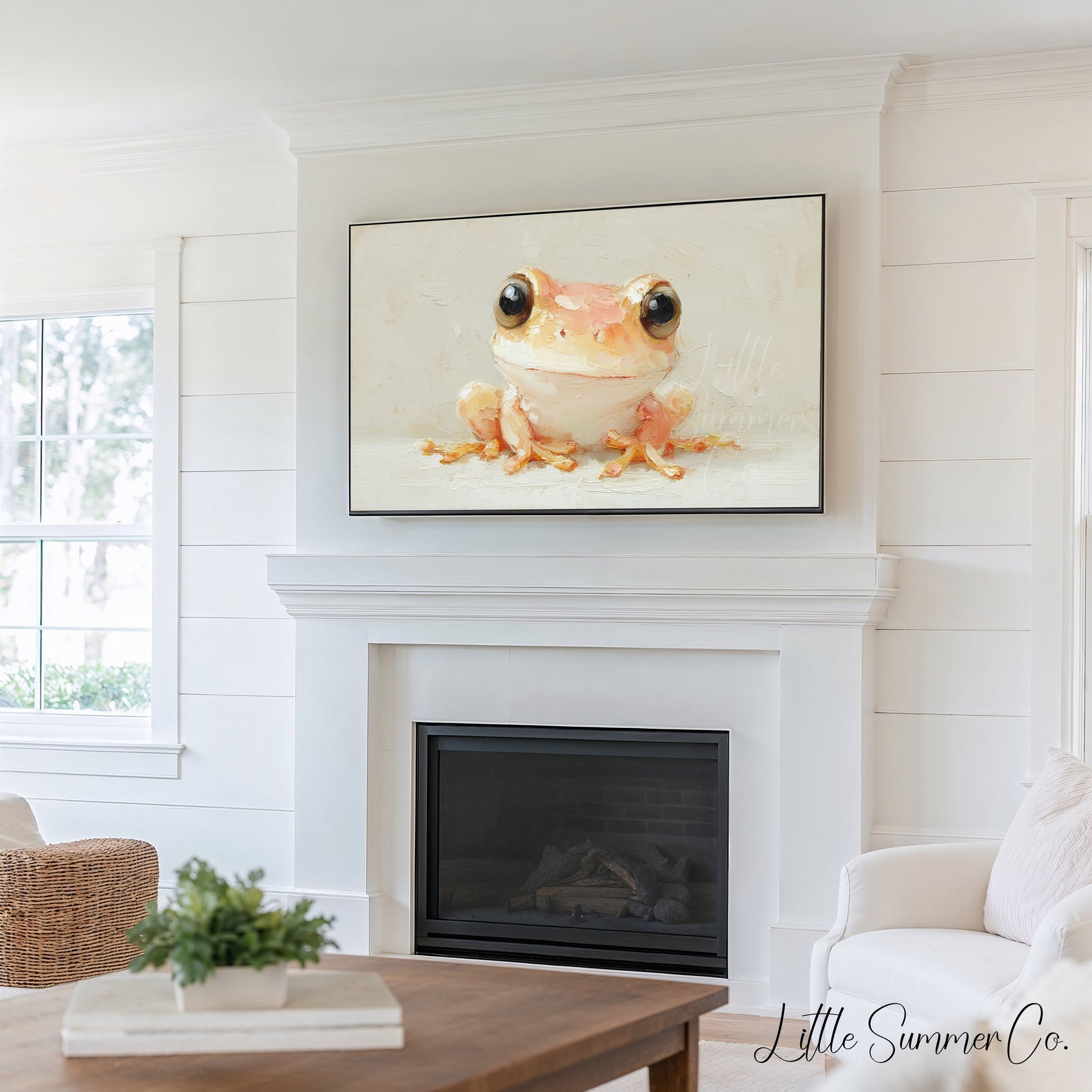Cute Baby Creatures Frame TV Art Bundle displayed on a TV