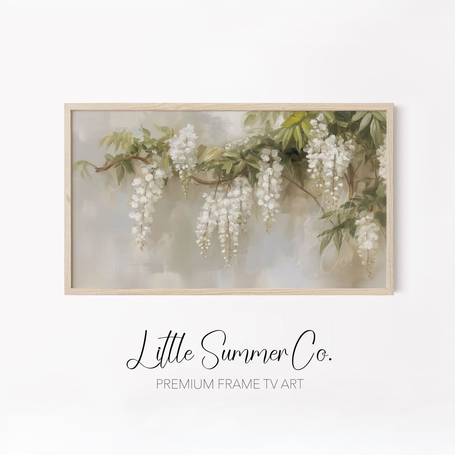 Soft Garden Blooms Frame TV Art Bundle displayed on a TV