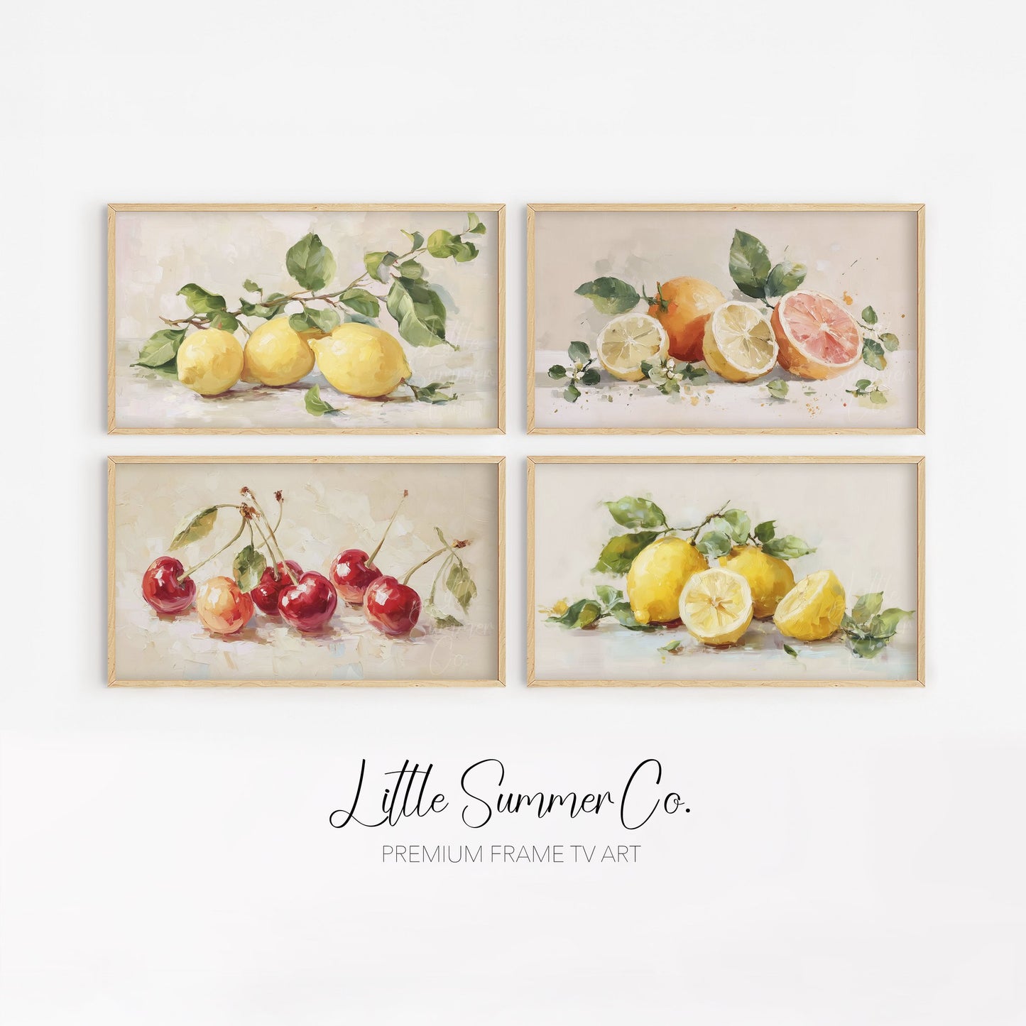 Fruit Bowl Frame TV Art Bundle displayed on a TV