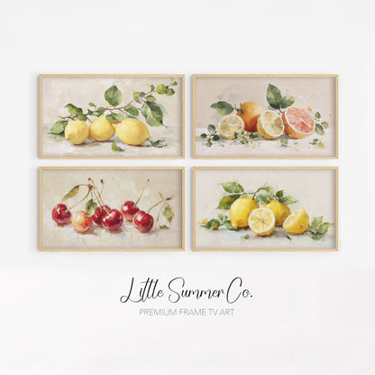 Fruit Bowl Frame TV Art Bundle displayed on a TV