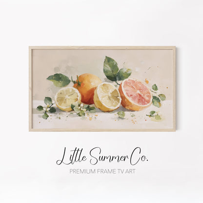 Fruit Bowl Frame TV Art Bundle displayed on a TV