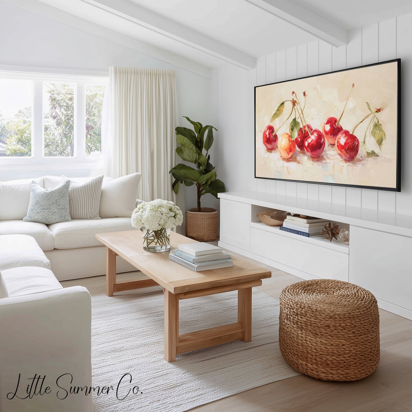 Fruit Bowl Frame TV Art Bundle displayed on a TV