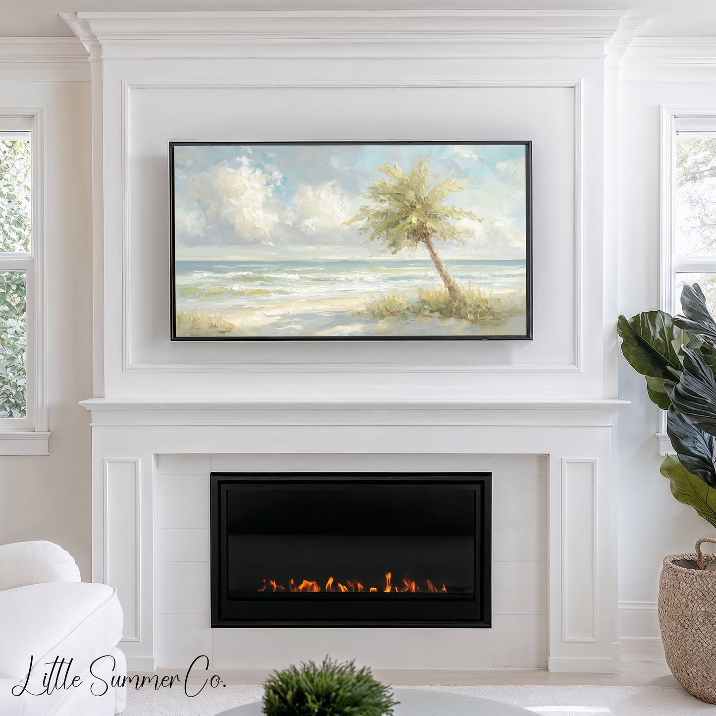 Coastal Scenes Frame TV Art Bundle displayed on a TV