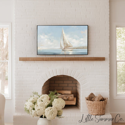 Coastal Scenes Frame TV Art Bundle displayed on a TV