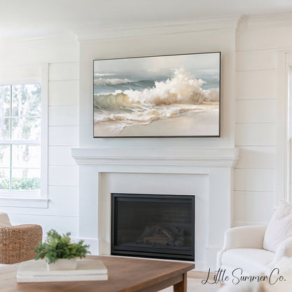 Coastal Scenes Frame TV Art Bundle displayed on a TV