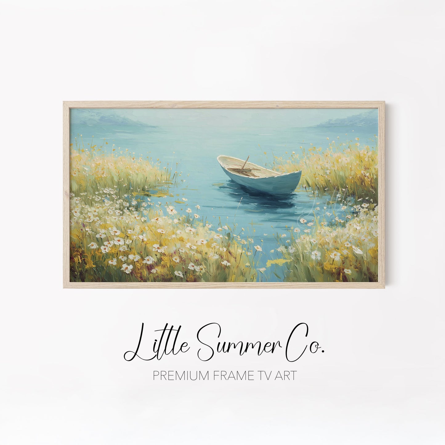 Peaceful Water Scenes Frame TV Art Bundle displayed on a TV