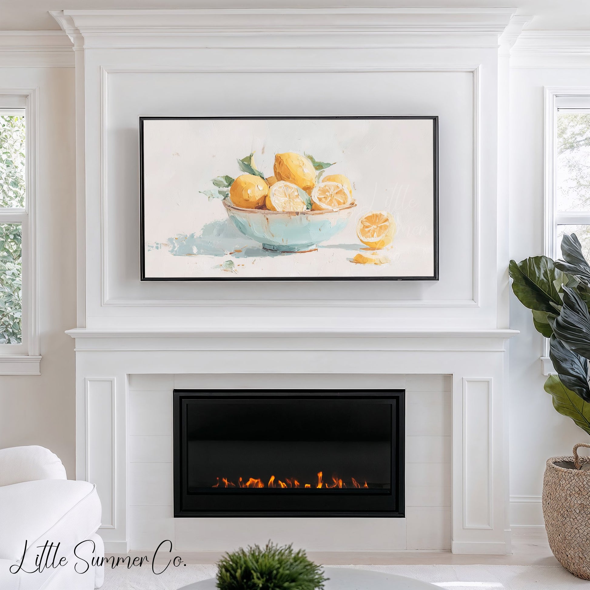 Fresh Spring Botanicals Frame TV Art Bundle displayed on a TV