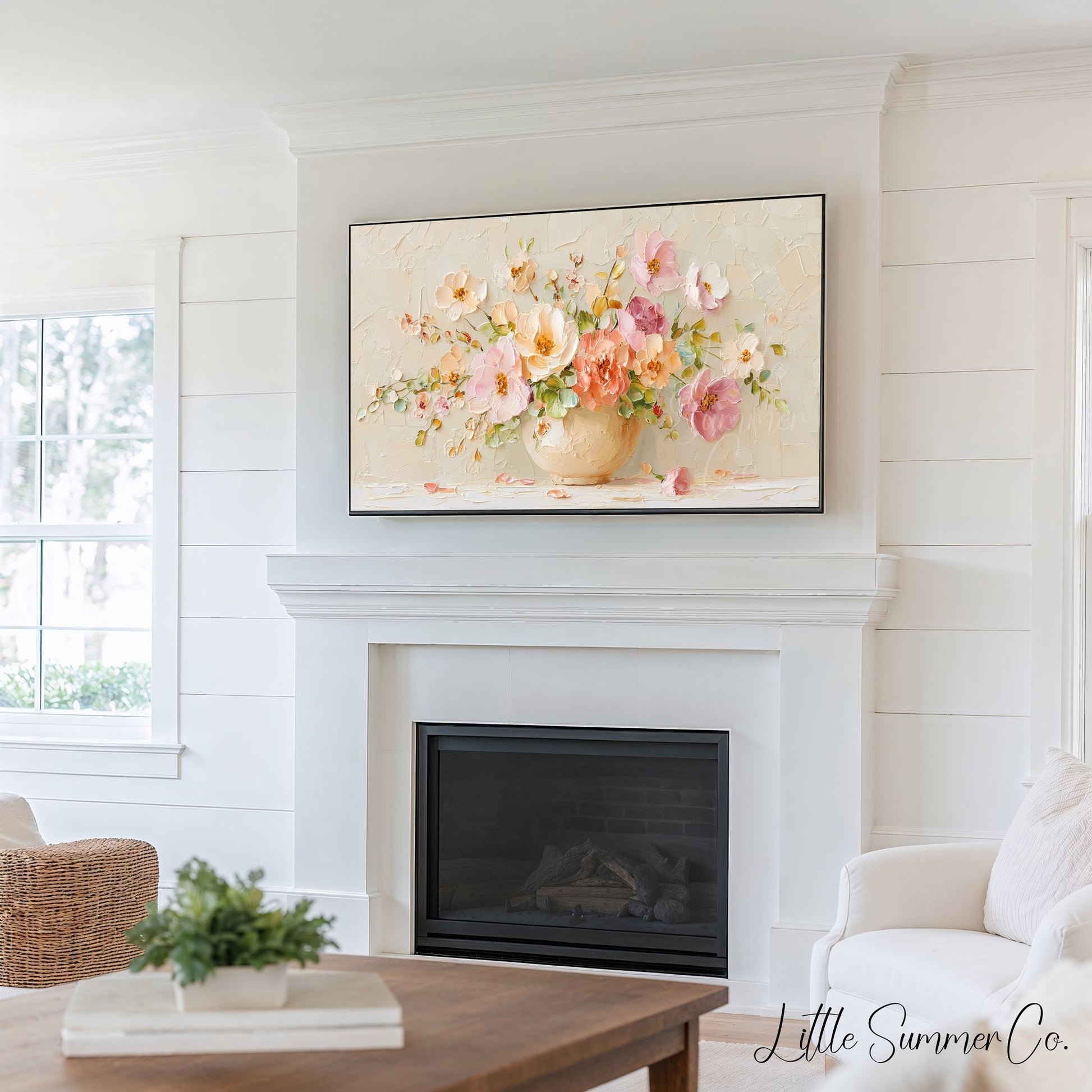 Fresh Spring Botanicals Frame TV Art Bundle displayed on a TV