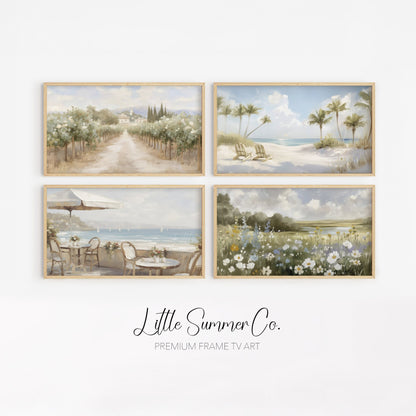 Scenic Escapes Frame TV Art Bundle displayed on a TV