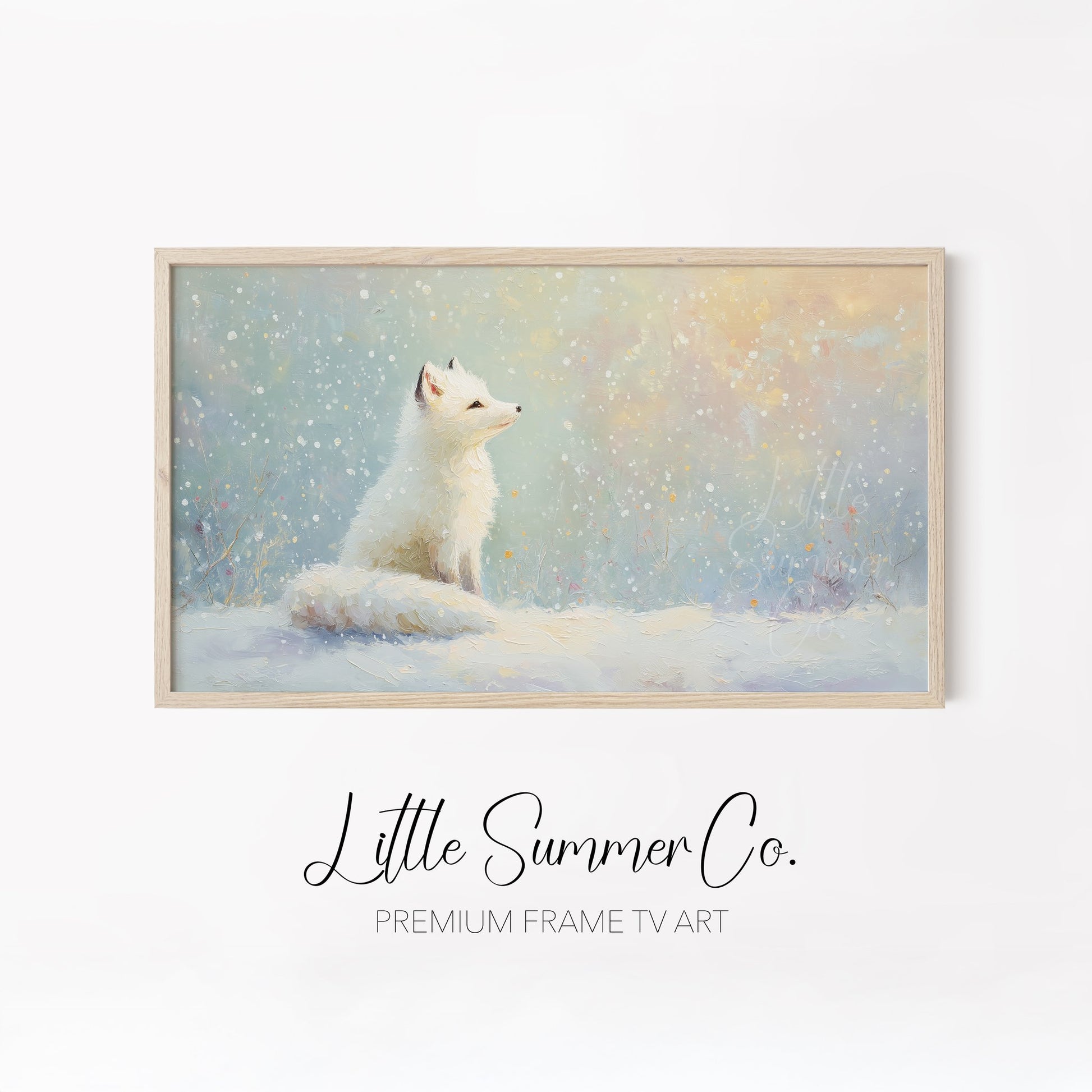 Arctic Wildlife Frame TV Art Bundle displayed on a TV