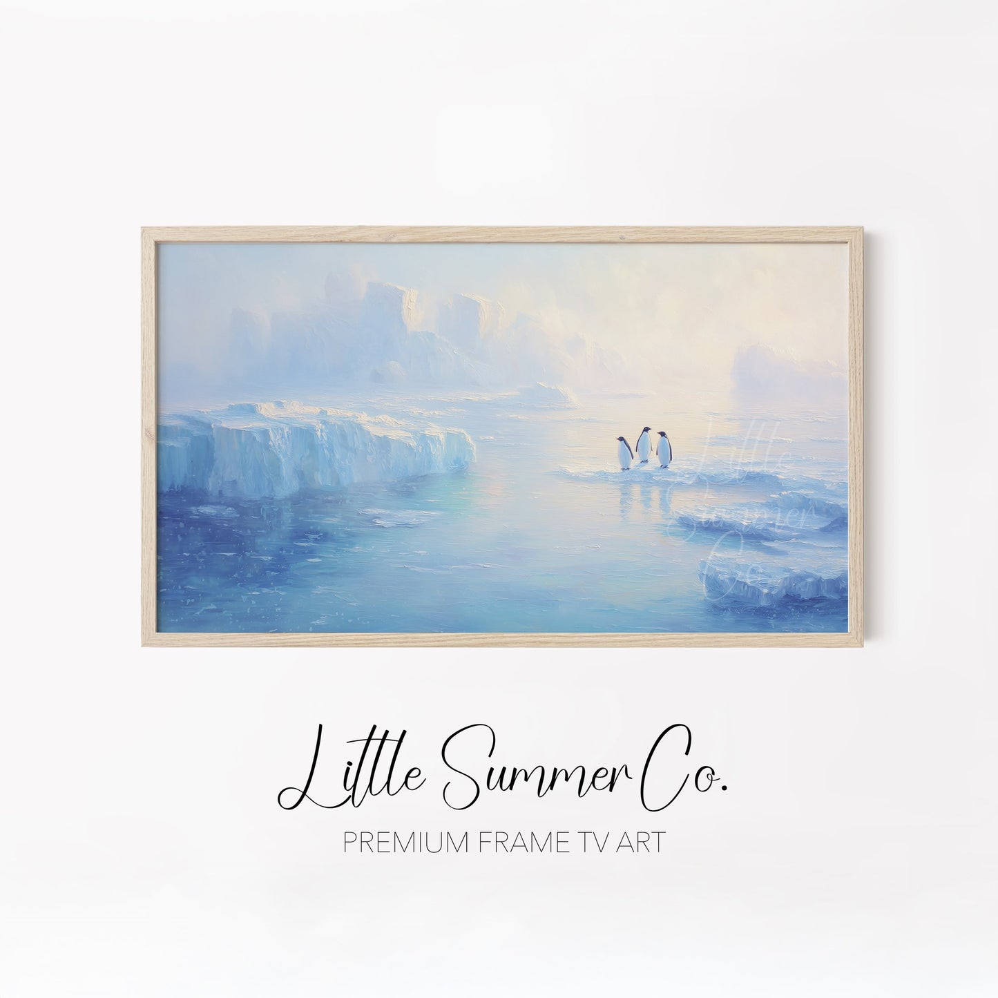Arctic Wildlife Frame TV Art Bundle displayed on a TV