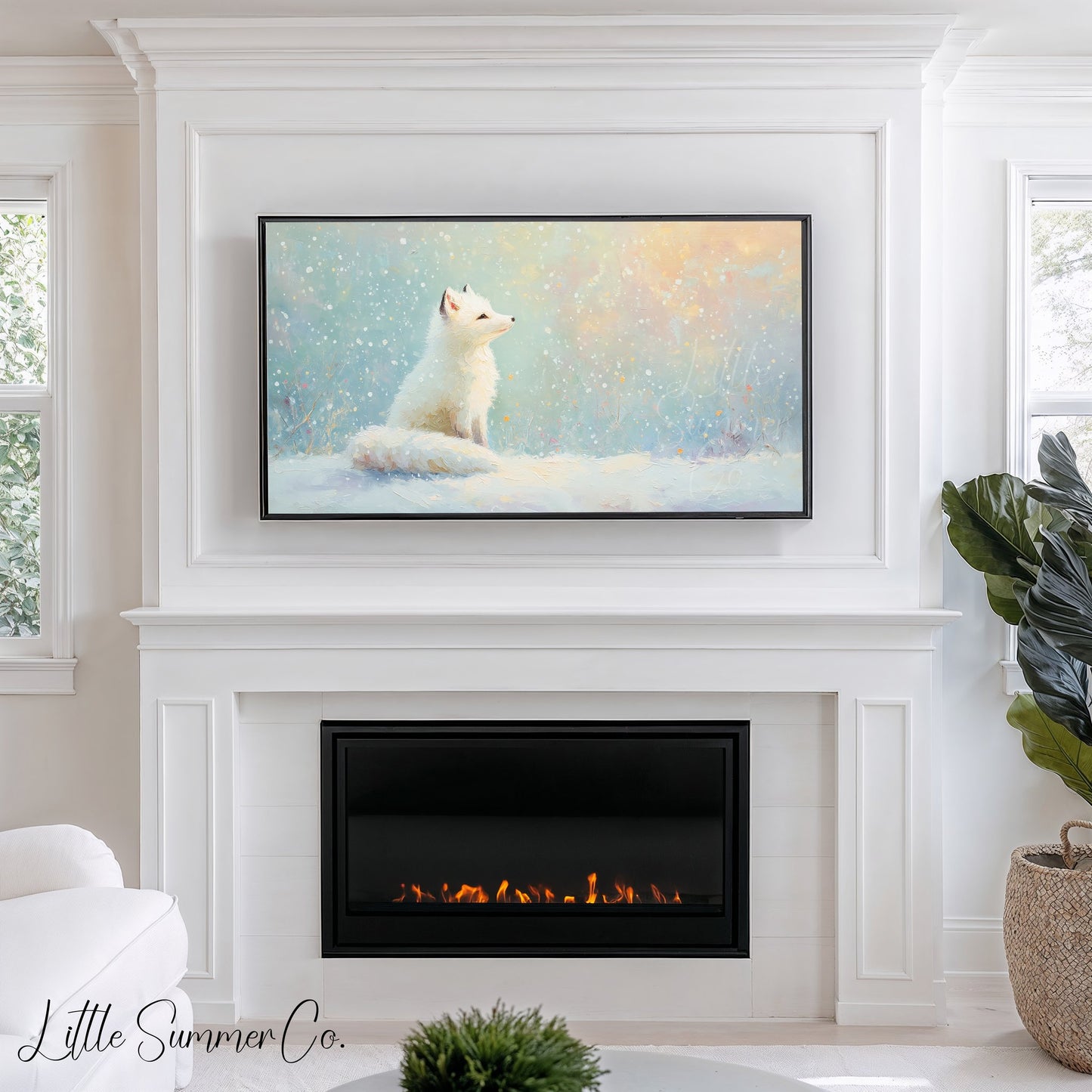 Arctic Wildlife Frame TV Art Bundle displayed on a TV