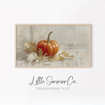 Pumpkins Frame TV Art Bundle displayed on a TV