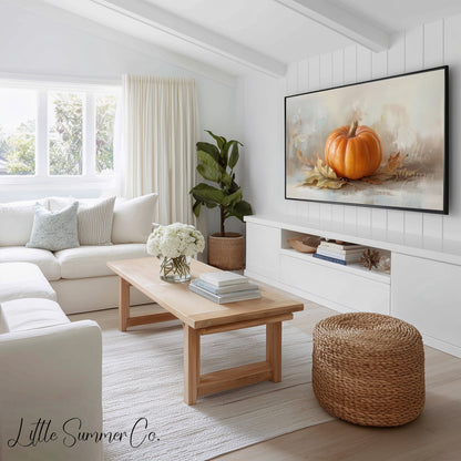 Pumpkins Frame TV Art Bundle displayed on a TV