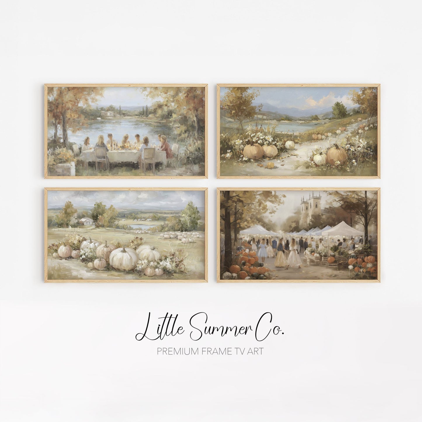 Countryside Scenes Frame TV Art Bundle displayed on a TV