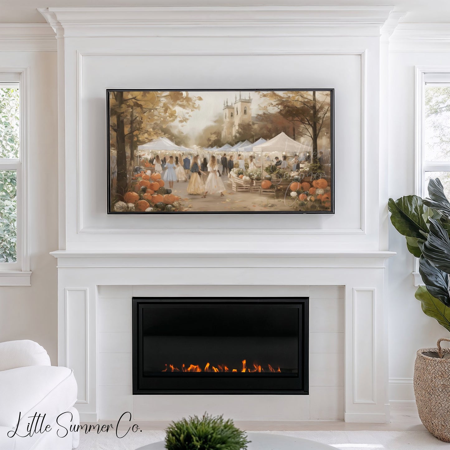 Countryside Scenes Frame TV Art Bundle displayed on a TV